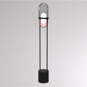 LOUM Pille LED-golvlampa grå/rosa