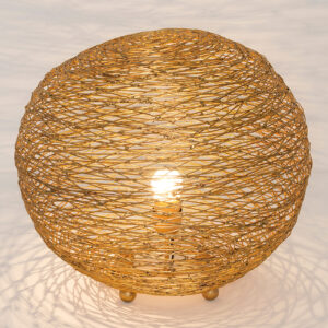 Bordslampa Campano guld, diameter 40 cm