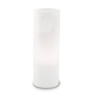 Bordslampa Edo av vitt glas, höjd 35 cm