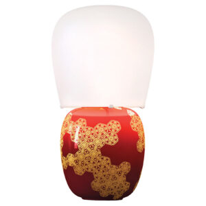 Kundalini Hive - keramik-bordslampa, röd