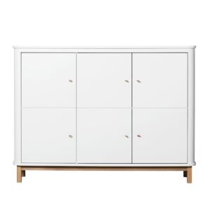 Wood multiskåp garderob vit/ ek, Oliver Furniture