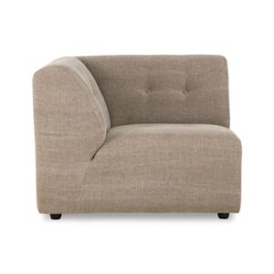 Vint couch Soffmodul Vänster Linblandning Taupe